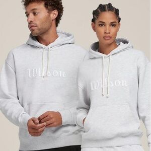 Wilson America Light Gray Men's Sweatshirt Hoodie size Large NWT